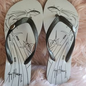 New Guy Harvey Flip Flops Sandals Kids Size 4